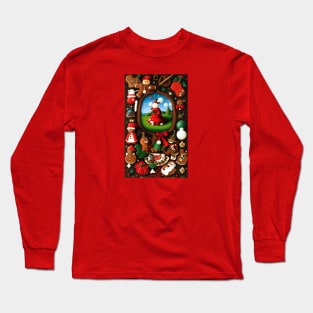 Gingerbread man and snow man Long Sleeve T-Shirt